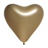 Hisab Joker Ballonger spegelguld hjärta 5-pack