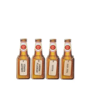 Different Design Flaskskyltar 4-pack