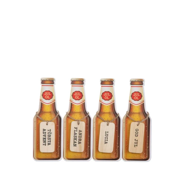 Different Design Flaskskyltar 4-pack