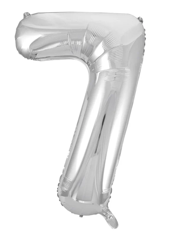 Hisab Joker Folieballong 86 cm siffra 7 silver