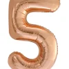 Hisab Joker Folieballong 86 cm siffra 5 roséguld