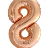 Hisab Joker Folieballong 86 cm siffra 8 roséguld