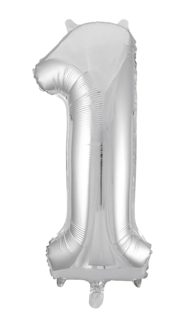Hisab Joker Folieballong 86 cm siffra 1 silver