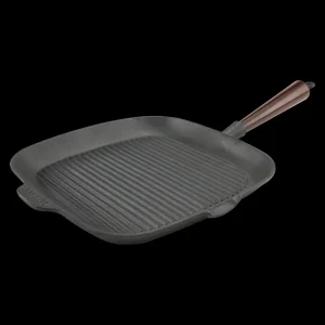 Briscapo Grillpanna i gjutjärn 28 cm med trähandtag