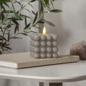 Star Trading LED blockljus flamme - grå