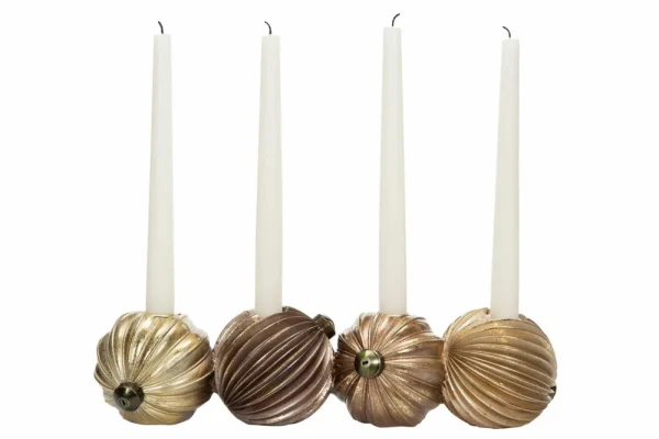 Alot Decoration Ljusstake julkulor liten