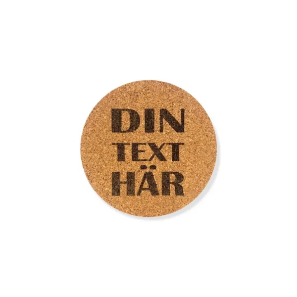 Gravyrmästaren Personliga glasunderlägg i kork 4-pack - din text här