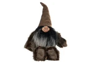 Alot Decoration Tomte sittande brun
