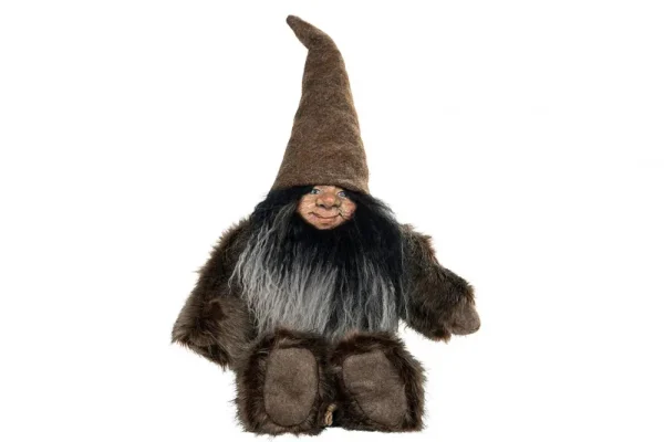 Alot Decoration Tomte sittande brun